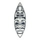 thumbnail image 2 of Hawaiian Tropical Mask Wooden Crafts Listing Pendant Living Room Room Decoration, 2 of 9