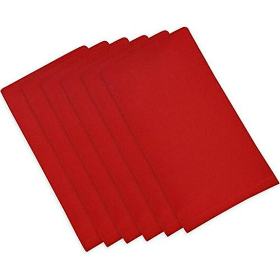 100% Cotton Dinner Napkins Red Cloth Napkin - 6 Pack (18 inches x 18 inches) Soft and Comfortable - Durable Hotel Quality - Ideal for Events and Regular Home Use