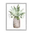 thumbnail image 4 of Stupell Industries Mixed Green Leaves Botanical Bouquet Jar Cursive Graphic Art Gray Framed Art Print Wall Art, Design by Lettered and Lined, 4 of 5