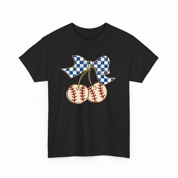T-Shirt With Baseball T-Shirt S-5XL, Baseball Fan, Retro Baseball Cherries Shirt