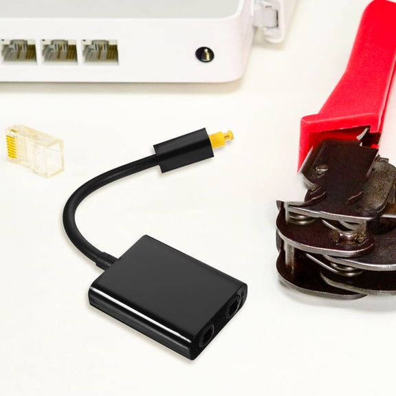 RENACLIPY Renaclify 1x2 Digital Optical Audio Splitter, Black, Reduces , 2Pcs