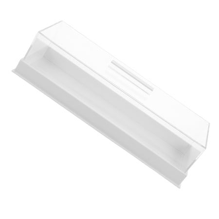 LOLIPPYY White Rectangular Cake Stand with Clear Acrylic Lid for Kitchen Bakery Display and Dessert Presentation