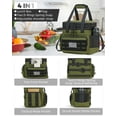 thumbnail image 2 of Holuxer Tactical Lunch Box & Lunch Bag for Men - Large Double Deck Insulated Adult Lunchbox for Work - Soft Expandable Lunch Cooler Bag for Beach Picnic Camping Outdoor Travel (Green,16L), 2 of 6