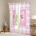thumbnail image 3 of jejeloiu Kids Cartoon Bowknot Blackout Curtains Set of 2 (52x84 Each),Pink Kawaii Bowtie Window Curtains For Girl, 3 of 6