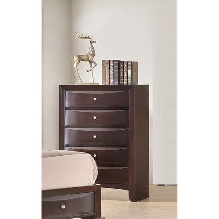 5 - Drawer Solid Wood Chest in Contemporary Design / Bedroom Drawer Storage Upgrade