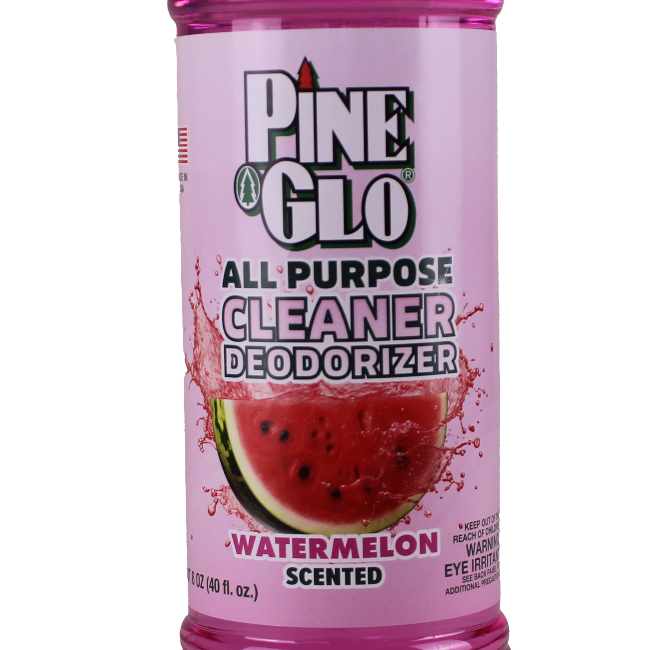 Pine Glo All Purpose Multi-Surface Cleaner Deodorizer, Pourable, Watermelon Scent, 40 fl oz