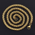 thumbnail image 5 of Invicta Jewelry Men's Spiga Wheat Chain Gold Plated Steel Necklace (8mm) - 24", 5 of 8