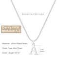 thumbnail image 6 of Delicate Charm Initial Necklace - Elegant 14K Gold/Silver Plated Monogram Pendant - Personalized A-Z Letter Choker - Minimalist Name Jewelry for Women, 6 of 6