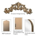thumbnail image 3 of GZXS Oversized Arched Floor Mirror 66"x36", Full Body Mirror with Antique Bronze Metal Frame, Baroque Style Standing or Wall Mounted Mirror for Bedroom, Hallway, 3 of 6