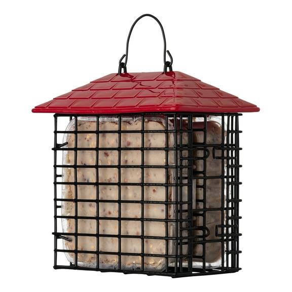 More Birds Double Suet Feeder with Weather Guard, Wild Bird, Assorted Colors