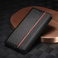 thumbnail image 3 of Funda Tipo Cartera De Piel De Fibra De Carbono De Lujo Para, 3 of 7