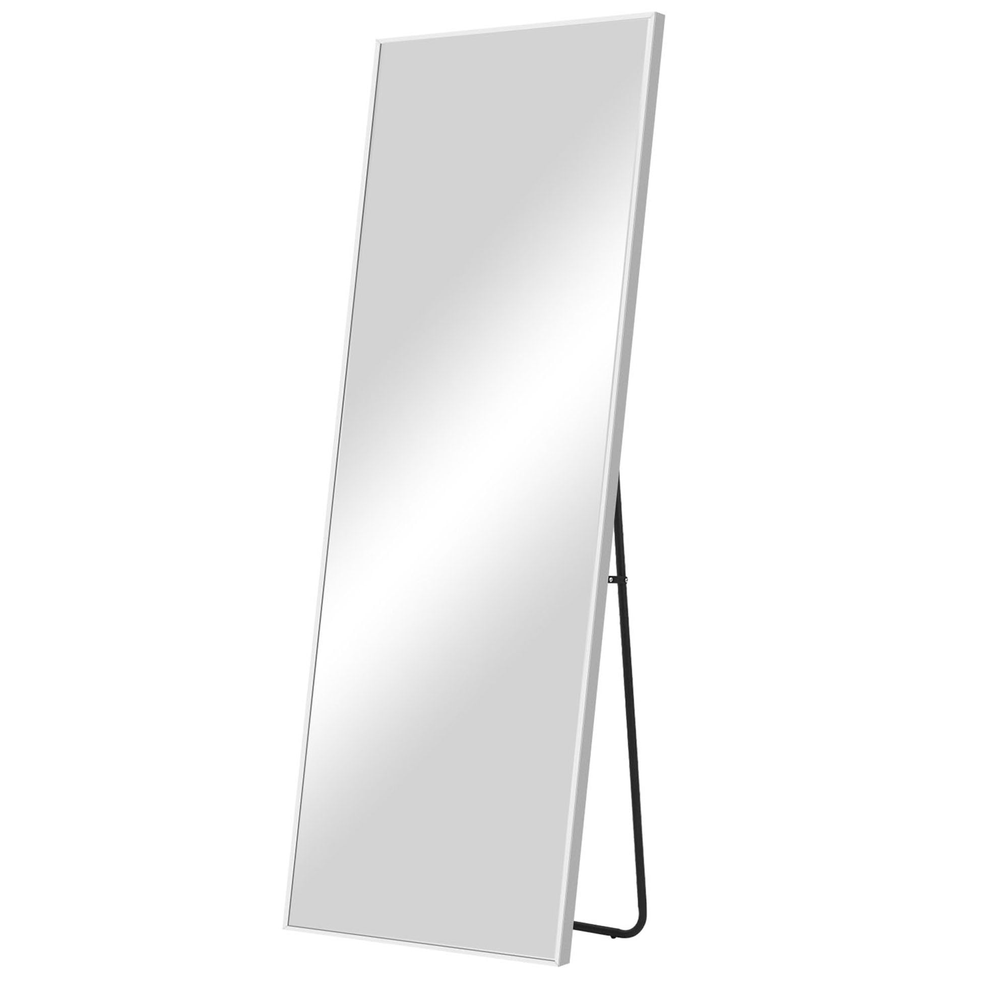 19 in x 58 in White Modern Floor Mirror