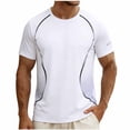 thumbnail image 3 of BVOFAR Big and Tall Workout T Shirts for Men Short Sleeve Quick Dry Running Shirt Moisture Wicking Performance Tops Athletic Active Gym Tees White XXXXXL, 3 of 10