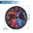 thumbnail image 3 of Voice Activated Clock with Glow Light 12 Inch Large Silent Wall Clock Battery Operated for Home Decor Wolf and Planet, 3 of 8