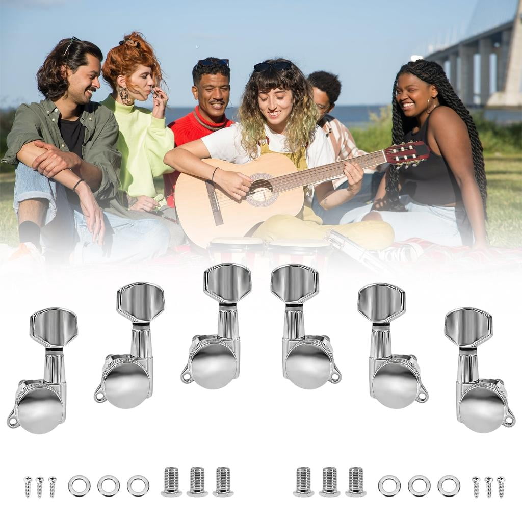 Yihuala Guitar Tuners String Tuning Peg Tuning Pegs for Guitars Tunings Machines 6Piece Guitar Tuners Pegs Machine Heads Set