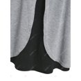 thumbnail image 4 of Camiseta de superposición de crisscross de tamaño grande Rosegal  Mangas largas de talla grande, 4 of 5