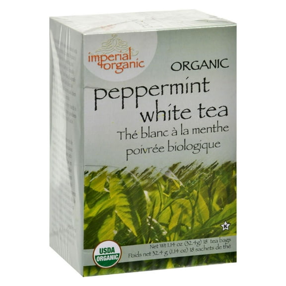 Uncle Lee'S Imperial Organic Peppermint White Tea, 18 Bags