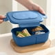 thumbnail image 4 of Caja Bento de silicona para microondas - Recipiente de preparación de comidas de 3 compartimentos, 20x13x7,5 cm, apilable, apto para lavavajillas, azul/verde/rosa, 4 of 6