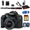 thumbnail image 1 of Canon EOS 2000D DSLR Camera with EF-S 18-55mm F/3.5-5.6 IS II Lens (Intl Model) with Cleaning Kit and 32GB Memory Kit(International Model), 1 of 8