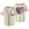thumbnail image 1 of Omar Courtz Heart Baseball Jacket Tee Primera Musa Tour Merch Unisex V-neck Short Sleeve T-Shirts, 1 of 6