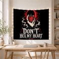thumbnail image 5 of Don'T Hex Heart with Vertical Pale Elegant Hands, Spooky Gothic for Gothic Decor Fans, Dark Art Decor, Halloween Gift, Tapestry Wall Hanging for Bedroom and Dorm, 5 of 7