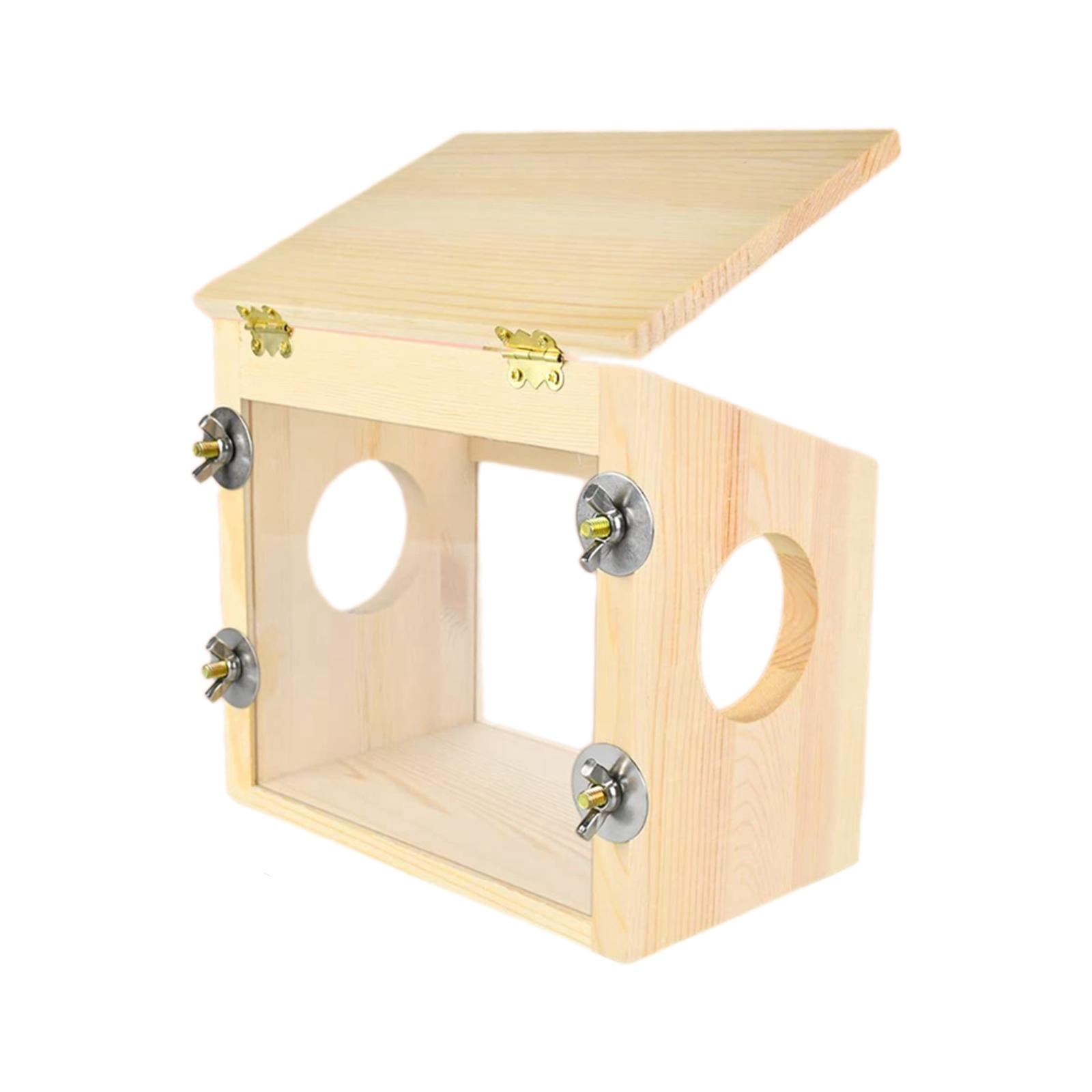 oshhnii Wooden Hamster House Landscaping Cabin Hamster Hideaway for Rat Hamster Mice