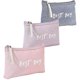 thumbnail image 1 of 3 Pcs Small Makeup Bags, Mini Cosmetic Bags, Travel Makeup Pouch, 3 Colors, 1 of 5