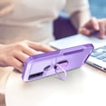 thumbnail image 5 of Feishell Back Case Fit for Motorola G Pure,Shock Resistant Hybrid 3-In-1 Rotatable Finger Ring Kickstand Support Magnetic Car Mount Anti-Scratch Protective Phone Cover,Purple, 5 of 8