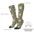 thumbnail image 5 of Knee High Socks for Men and Women, Funny Cute Corgi Dog Collar Althletic Compression Socks, Support Long Tube Socks for Outdoor Sport, Calf Socks, High Stockings for Women Men, 5 of 7