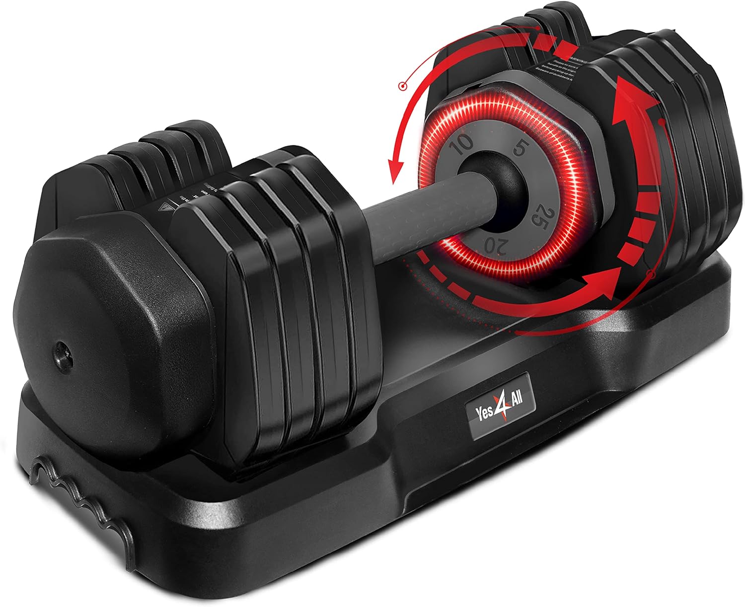 Yes4All Selectorized Dumbbell 25lb/11.4kg Black Original