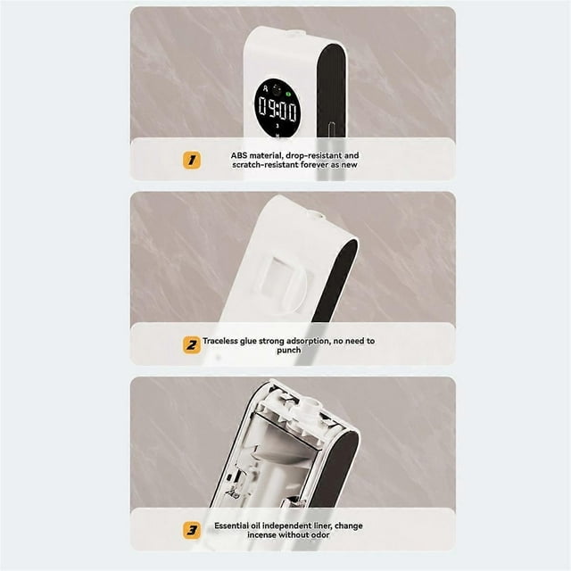USBRechargeable Deodorant Home Fragrance with Clock Function Dual-Mode Switching Automatic Sensor Aromatherapy Machine B