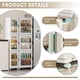 thumbnail image 3 of Clóset de Almacenamiento Estrecho de plástico de 4 Niveles Alto con Ruedas móviles, estantes Ajustables, Puertas magnéticas, organizadores de baño Delgados y Almacenamiento para Espacios, 3 of 6