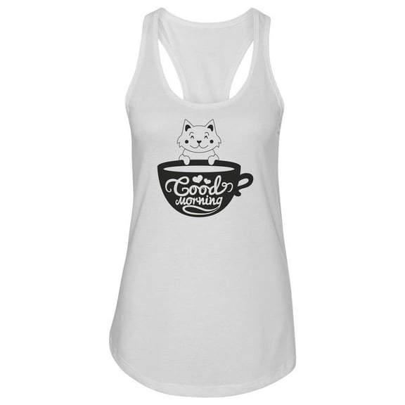 Good Morning Quote Design Tank Women -Image by Shutterstock, Female Medium