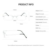 OCCI CHIARI Blue Light Blocking Reading Glasses Mens Super Lightweight Reader Full Titanium Rimless Glasses 1.0 1.25 1.5 1.75 2.0 2.25 2.5 2.75 3.0 3.5 with Acrylic Lens