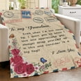 thumbnail image 7 of To My Grandpa Gift Blanket from Daughter Son I Love You Dear Dad Air Mail Letter Printed Blanket Throw for Christmas Birthday Father Day's Soft Bed Flannel Blanket，Grandp Blanket 50x60, 7 of 7
