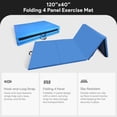 thumbnail image 4 of BalanceFrom 2-Pack 10ft x 4ft x 2in 4-Panel All-Purpose Folding Gymnastics Mat, Blue, 4 of 11