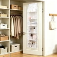 thumbnail image 4 of Over Door Hanging Storage Organizer with Mesh Window 6 Pocket Wall Mount for Bedroom Dorm Apartment Closet Space Saving, 4 of 6