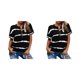 thumbnail image 4 of Guardurnaity Camiseta a rayas de algodón para mujer, blusa transpirable informal con cuello redondo, ropa de diario, Top de verano para la escuela, ropa Type6 NO6 Guardurnaity CBP233905, 4 of 6