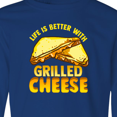 thumbnail image 4 of Inktastic Life is Better with Grilled Cheese Long Sleeve Youth T-Shirt, 4 of 5