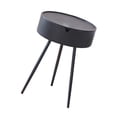 thumbnail image 3 of veasfak Table d'Appoint Ronde Moderne Lisse Petite Table d'Appoint pour Chambre Bureau Déco Maison Noir, 3 of 9