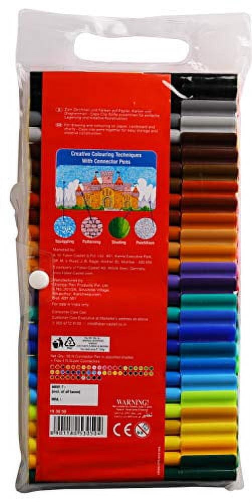 Faber Castell Connector Pens, Multicolor - Pack of 50
