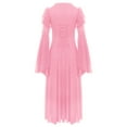 thumbnail image 3 of Hansber Girls Renaissance Queen Fancy Dress Up Cosplay Medieval Princess Party Club Dress Pink 6, 3 of 7