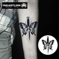 thumbnail image 2 of shiyou-Tattoo Tech, 2 Sheets Medium Semi Permanent Tattoo, Temporary Tattoos, Last 1-2 Weeks, Waterproof, Realistic Look, No Adhesive, No Reflection (Butterfly Sword), 2 of 4