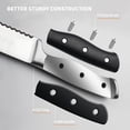thumbnail image 4 of Alata 8-Piece Steak Knives Set with Block, 4.7 Inch with Serrated Edge Razor-Sharp Dinner Knives, Full-Tang Construction, Dishwasher Safe, 4 of 7