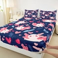 thumbnail image 3 of Castle Fairy Kawaii Axolotl Twin Sheet Sets for Boys Girls,Pink Salamander Bedding, 3 of 7