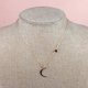 thumbnail image 2 of Cadena De Collar Fino Con Colgante De Estrella Y Media Luna Elegante Chapado En Moda, 2 of 3