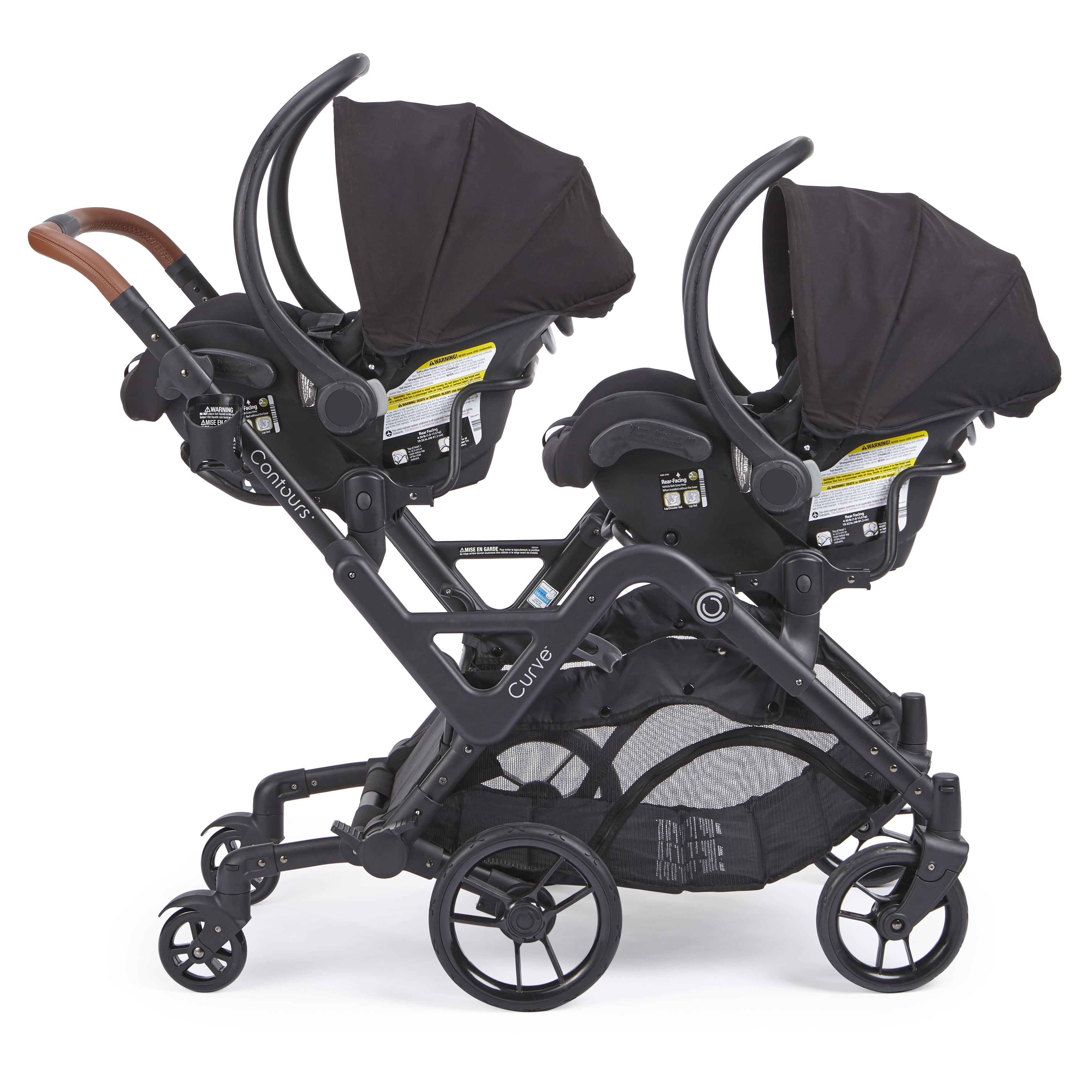 Buy Contours Curve Double Stroller Solid Print Gray Online In Indonesia