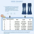thumbnail image 7 of TiaoBug Kids Girls Flared Bell-bottom Pants Ripped Jeans Spring Autumn Denim Trouser 6-16 Blue 14, 7 of 7