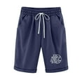 thumbnail image 2 of Rezuofi 1 Pcs Bermuda Shorts Women Knee Length High Waisted Summer Shorts Comfy Drawstring Short Pants with Pockets, 2 of 6
