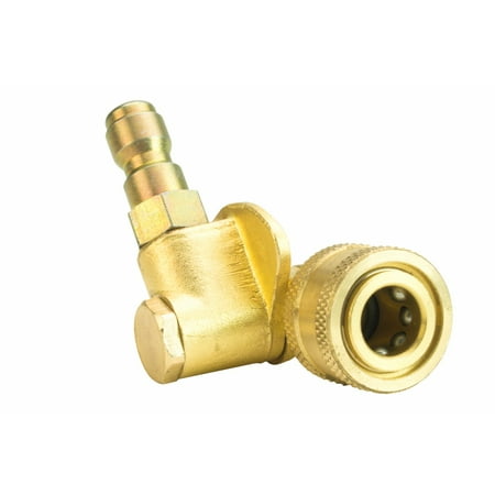 Faucet Quick Coupler - Erie Tools 120 Degree Pivoting Quick Connect Coupler with 5 Different Spraying Angles, 4000 PSI 1/4